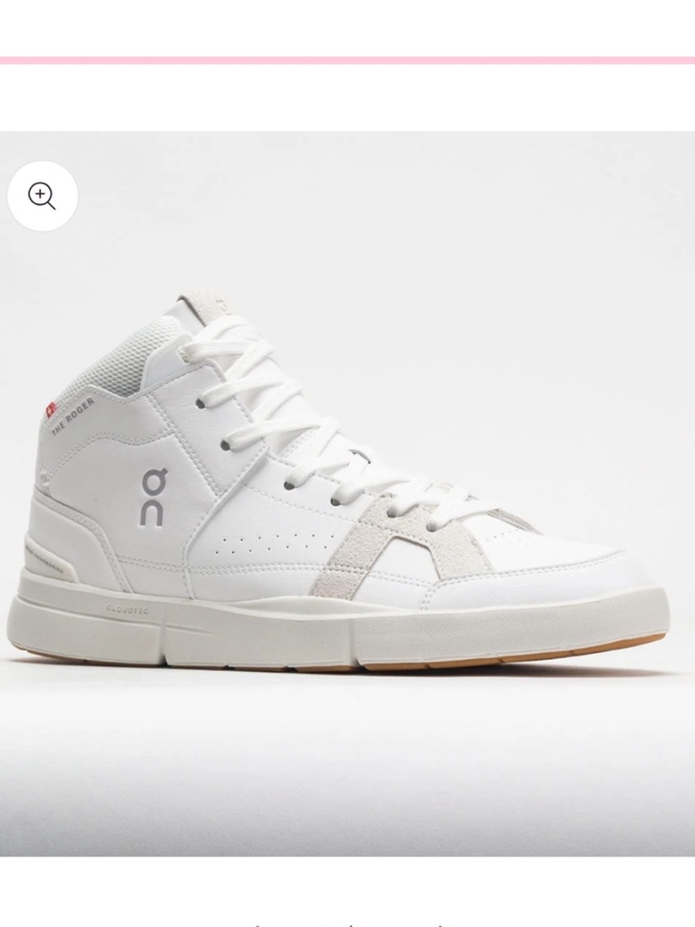 On Running The Roger Womens Mid-Top Sneakers White Size 7 EUC
